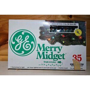 GE Merry Midget 35 Light Set Vintage Christmas Multicolor String Do Not Work